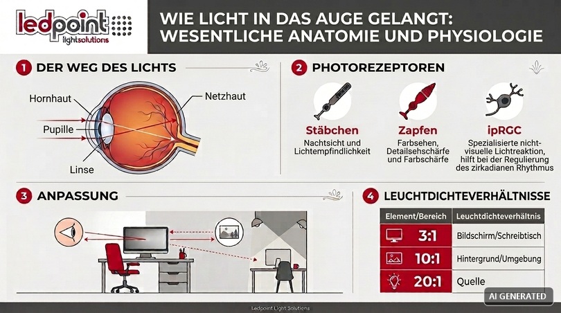 Wie Licht ins Auge gelangt